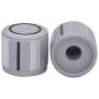 Taiss/ 2pcs Silver color Aluminum Rotary Electronic Control Potentiometer Knob For 6 mm Diameter Shaft, Volume Control Knob, Audio knob, Guitar Knob，Switch Knob,19mm dia. x 17mm height Knob-1