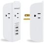 Multi Plug Outlet Extender with 3 USB Charging(3.4A), Surge Protector Wall Charger Adapter,Power Strip Wall Outlet,Outlet Splitter with rotating Plug, Home Essentials,ETL Listed(1 pack)