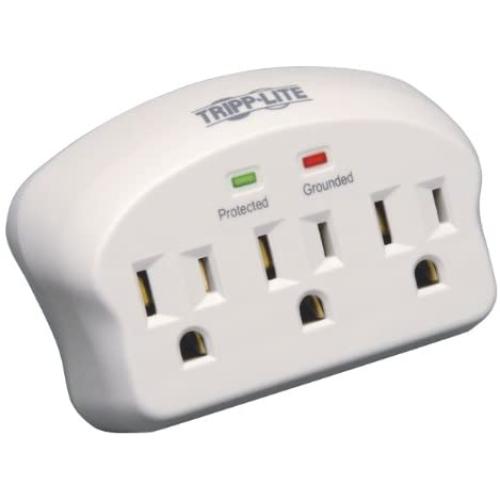 Tripp Lite 3 Outlet Portable Surge Protector Power Strip, Direct Plug In, & $5,000 INSURANCE (SK3-0)