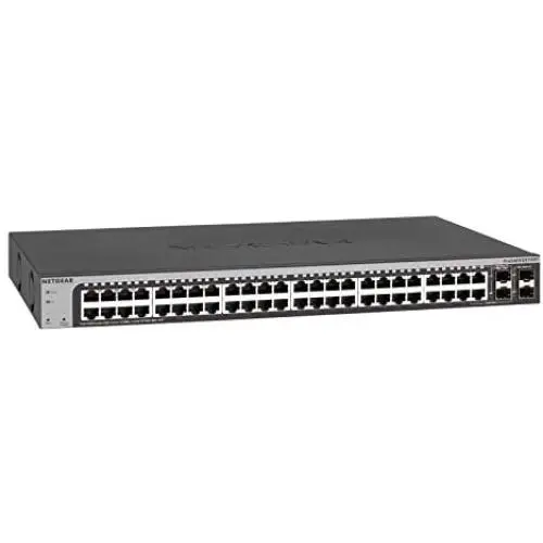NETGEAR 48-Port Gigabit Ethernet Smart Switch (GS748T) - Managed with 4 x 1G SFP, Desktop/Rackmount, and ProSAFE Limited Lifetime Protection