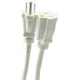 Woods 277563 Outdoor Extension Power Block, Weatherproof with Reinforced Blades, Heavy Duty Vinyl Jacket, Durable Cord, Tangle Free, 8-Foot, White