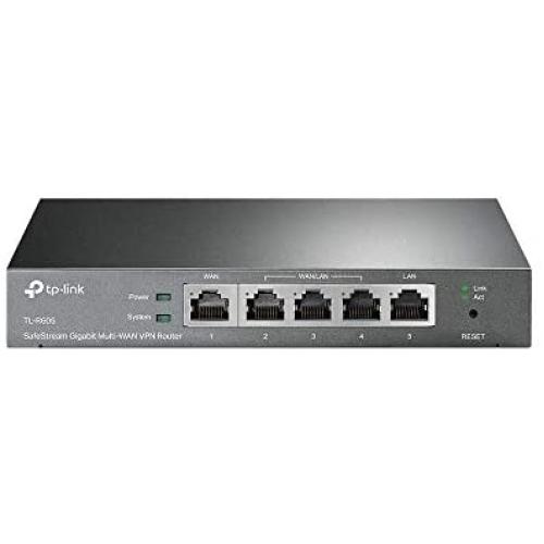 TP-Link Multi-WAN Wired VPN Router | Up to 4 Gigabit WAN Ports | SPI Firewall SMB Router | Omada SDN Integrated | Load Balance | Lightening Protection | Limited Lifetime Protection (TL-R605)