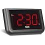 RCA Digital Alarm Clock - Large 1.4'' LED Display with Brightness Control and Repeating Snooze, AC Powered – Compact, Reliable, Easy to Use Black
