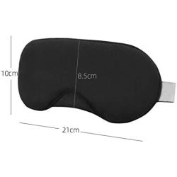 AJUN Cotton Sleep Eye Mask - Updated Design Light Blocking Sleep Mask, Soft and Comfortable Night Eye Mask for Men Women, Eye Blinder for Travel/Shift Work, Includes Travel Pouch+Earplugs (#01#Black)