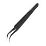 AnFun 4 Pieces ESD Tweezers Set Anti-Static Tweezers Stainless Steel Tweezers for Eyelash Extension,Electronics, Jewelry-making - Straight and Curved Tip Tweezers