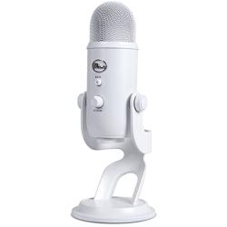 Blue Yeti USB Mic for Recording & Streaming on PC and Mac, 3 Condenser Capsules, 4 Pickup Patterns, Headphone Output and Volume Control, Mic Gain Control, Adjustable Stand, Plug & Play - Whiteout