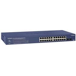 NETGEAR 24-Port PoE Gigabit Ethernet Smart Switch (GS724TP) - Managed with 24 x PoE+ @ 190W, 2 x 1G SFP, Desktop/Rackmount, and ProSAFE Limited Lifetime Protection