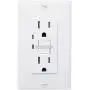 GFCI Outlet with Night Light 15A 120V UL Listed Tamper Resistant Lighted Duplex Receptacle GFI Nightlight LED Guide Light Wall Plates and Screws Included WHITE (2 PACK)