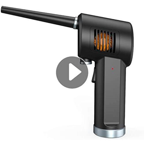 Cordless Air Duster, Battery Operated Computer Cleaning Duster, Portable Replaces Compressed Air Cans,10W Fast Charging, 6000mAh, Powerful 33000 RPM, No Gas for Computer, Keyboard, Car, Pet House