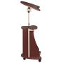 Techni Mobili Sit-to-Stand Mobile Medical Laptop Computer Cart, Chocolate