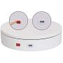 ComXim 110V Electric Rotating Turntable,7.87in(20cm) Diameter,Rotating by Random Direction, Applied to Product Photography, Still Life Photography, Product Display,Cake Display (White)