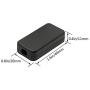 LeMotech 5Pcs ABS Plastic Electrical Project Case Power Junction Box, Project Box Black 1.6 x 0.78 x 0.43 inch (40 x 20 x 11 mm)