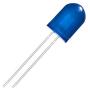 Chanzon 50 pcs 10mm Blue Diffused LED Diode Lights (Colored Lens Frosted Round DC 3V 20mA) Lighting Bulb Lamps Electronics Components Indicator Light Emitting Diodes