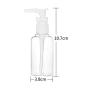 6 Pack Transparent Travel Bottles Pump Bottle Lotion Dispenser Bottle Set with Small Funnel for Flight, Airport, Holiday (White, 50 ml)