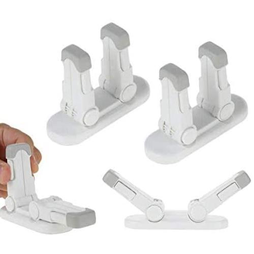 Upgraded Door Lever Lock Childproof Door Handle Locks Prevent Toddler Kids to Open Bedroom/Bathroom/Kitchen Door Child Safety Locks Simple Installation and No Tools Needed 4Pcs