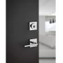 Kwikset 91580-001 Halifax Slim Square Single Cylinder Deadbolt featuring SmartKey in Satin Nickel