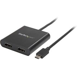 StarTech.com 2-Port Multi Monitor Adapter - USB-C to 2x HDMI Video Splitter - USB Type-C to HDMI MST Hub - Dual 4K 30Hz or 1080p 60Hz - Thunderbolt 3 Compatible - Windows Only (MSTCDP122HD)