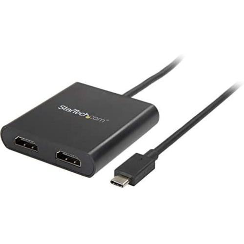 StarTech.com 2-Port Multi Monitor Adapter - USB-C to 2x HDMI Video Splitter - USB Type-C to HDMI MST Hub - Dual 4K 30Hz or 1080p 60Hz - Thunderbolt 3 Compatible - Windows Only (MSTCDP122HD)