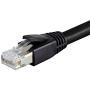 Monoprice 131106 Cat8 Ethernet Network Cable - 7 feet - Black | 2GHz, 40G, 24AWG, S/FTP - Entegrade Series