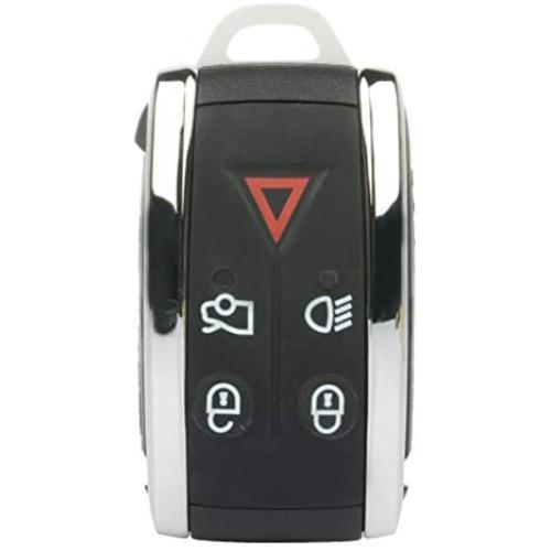 SELEAD Flip Key Fob 5 Buttons Keyless Entry Remote fit for 2007-2012 Jaguar XF XFR XK XKR Antitheft Keyless Entry Systems ADP12514701S 1pc US Stock