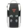 SELEAD Flip Key Fob 5 Buttons Keyless Entry Remote fit for 2007-2012 Jaguar XF XFR XK XKR Antitheft Keyless Entry Systems ADP12514701S 1pc US Stock