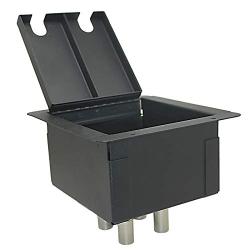 MCSPROAUDIO Recessed Floor Stage Box with 4 XLR Female to Male Passthrough Jacks