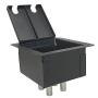 MCSPROAUDIO Recessed Floor Stage Box with 4 XLR Female to Male Passthrough Jacks
