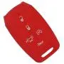 WEIBISS 2 Pack 5 Buttons Protective Rubber Smart Key Fob Shell Remote Cover Case Protector Wallet Keyless Jacket for Dodge 2021 2020 2019 Ram 1500 Pickup 68291690AB/AC/AD, Black Red