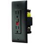 RV Designer S807, Dual Outlet GFCI with Cover Plate, Black, AC Electrical