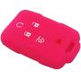 Ezzy Auto Blue and Rose Silicone Rubber Key Fob Case Key Cover Key Jacket Skin for Enclave Colorado Silverado 1500 Suburban Tahoe Yukon Sierra 1500