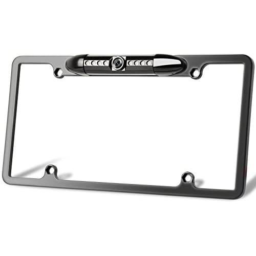 Backup Camera Car Dash Security Sensor Camera License Plate Frame Camera Car Rear View Camera Waterproof Backup Camera led Reverse Camera with 8 LED Night Version Auto Reverse
