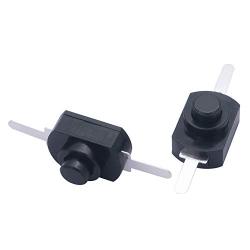 mxuteuk 50pcs Black Self-Lock Micro Push Button Switch DC 30V 1A for DIY SMD Flashlight Type Light Lamp Wall Outlet Latching Mini ON/Off Switch BK-1208