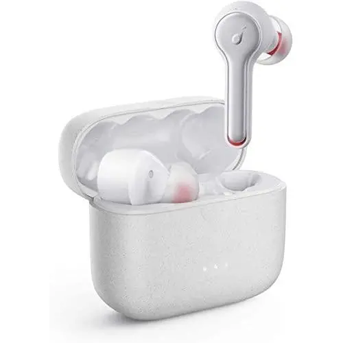 Anker Soundcore Liberty Air 2 Wireless Earbuds, Diamond-Inspired Drivers, Bluetooth Earphones, 4 Mics, Noise Reduction, 28H Playtime, HearID, Bluetooth 5, Wireless Charging, For Calls, Home (Renewed)