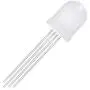Chanzon 50 pcs 10mm RGB Multicolor Diffused LED Diode Lights Common Cathode(Frosted Round 3 Color) 4 pin Bright Lighting Bulb Lamps Electronics Components Indicator Light Emitting Diodes
