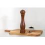 COLE & MASON Capstan Wood Pepper Grinder - Wooden Mill Includes Precision Mechanism, 12.5 inch