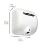 Excel Dryer XLERATOR XL-BW 1.1N High Speed Commercial Hand Dryer, White Thermoset Cover, Automatic Sensor, Surface Mounted, Noise Reduction Nozzle, LEED Credits 110/120 Volts( 2 Pack)