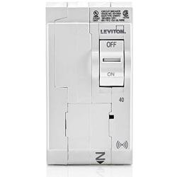 Leviton LB240-S 40 Amp, 2-Pole Plug-on Smart Standard Branch Circuit Breaker, 120 VAC, White