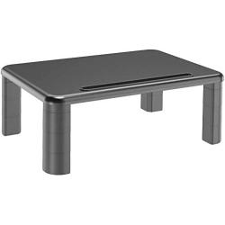 HUANUO Adjustable Monitor Stand Riser - 3 Height Adjustable Computer Monitor Stand with Phone Holder for Desk, Printer, Laptop, Computer Monitor Riser for Home & Office Use