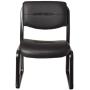 Boss Office Products Leather Sled Base Side Chair in Black
