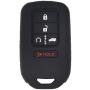 LemSa 2Pcs Silicone Keyless Entry Remote Car Smart Key Fob for Honda Civic Accord Pilot CR-V Pilot EX EX-L 2019 2018 2017 2016 2015 A2C81642600, 5 Buttons Black/Purple