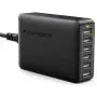 USB Charger RAVPower 60W 12A 6-Port Desktop USB Charging Station with iSmart Multiple Port, Compatible iPhone 11 Pro Max XS Max XR X 8 Plus, iPad Pro Air Mini, Galaxy S9 Edge, Tablet and More (Black)