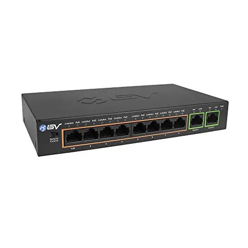 BV-Tech 10 Port PoE/PoE+ Switch (8 PoE+ Ports | 2 Gigabit Ethernet Uplink) – 96W – 802.3af/at| POE-SW811 BV-Tech 10 Port PoE/PoE+ Switch (8 PoE+ Ports | 2 Gigabit Ethernet Uplink) – 96W – 802.3af/at| POE-SW811