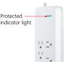 GE, White, Strip Surge Protector Charger, 7 Outlets, 2 USB Ports, Fast Charge, Flat Plug, Long Power Cord, 6 Feet, Wall Mount, Warranty, 36363, 6 Ft GE, White, Strip Surge Protector Charger, 7 Outlets, 2 USB Ports, Fast Charge, Flat Plug, Long Power Cord, 6 Feet, Wall Mount, Warranty, 36363, 6 Ft