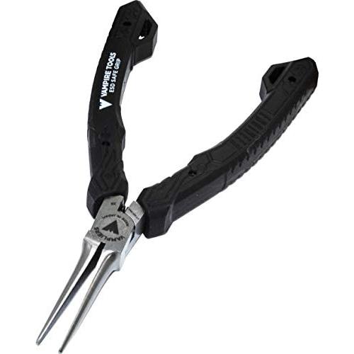 VAMPLIERS Worlds Best Pliers, Screw Extraction mini Plier+Needle Nose+Long nose & mini Nippers ESD Safe for IT/iPhone/Mac & PC/Electronic Repair (5.5'' Mini Needle Nose Pliers)