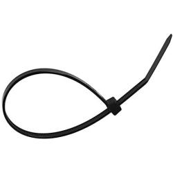 Cambridge ZipIts Cable Ties 8-in 40 Lb Standard Duty Self Locking UV Resistant Black Zip Ties, 100 Pack, UL Listed, Contractor Quality and Strength