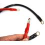 4 AWG Battery Cable Positive Negative 2 feet with Gold Plated high Conductivity 5/16 inch Ring lugs Ideal for car, Boat Battery,Solar Battery Wiring. (a Pair)