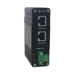 Elenzk Industrial Gigabit PoE++ Injector Hardened IEEE802.3at/bt 95W PoE Adapter with 48-57VDC Input DIN-Rail and Wall Mount