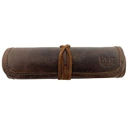 Leather Waxed Canvas Multi Purpose Travel Organizer Roll for Cables / Passport / Wallet / Valuables Handmade by Hide & Drink :: Fatigue