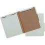Amazon Basics Classification Folder- 100% Recycled, 1 Divider, 2-Inch Embedded, Letter, Light Green, 10-Pack