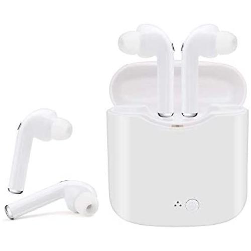Wireless Earbuds, Bluetooth Headset Mini Size, Stereo in-Ear Wireless Headset with Microphone and Charging Box, Bluetooth Earphone with Noise Reduction Compatible with